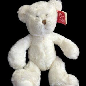 Russ Berrie & Co Byron I Love You white plush bear VINTAGE